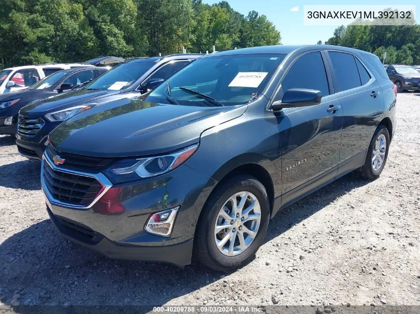 2021 Chevrolet Equinox Fwd Lt VIN: 3GNAXKEV1ML392132 Lot: 40209788