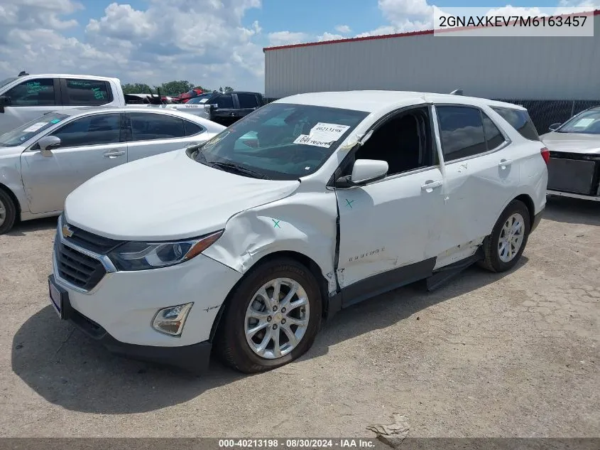 2021 Chevrolet Equinox Fwd Lt VIN: 2GNAXKEV7M6163457 Lot: 40213198