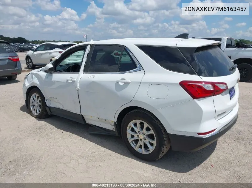 2021 Chevrolet Equinox Fwd Lt VIN: 2GNAXKEV7M6163457 Lot: 40213198