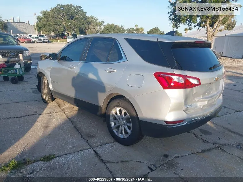 3GNAXKEV8MS166434 2021 Chevrolet Equinox Fwd Lt