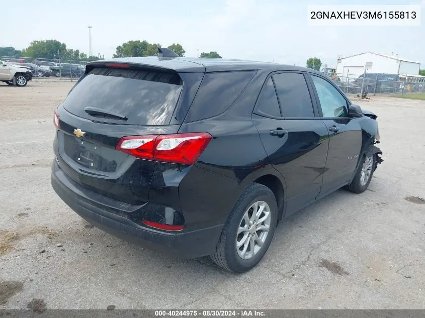 2021 Chevrolet Equinox Fwd Ls VIN: 2GNAXHEV3M6155813 Lot: 40244975