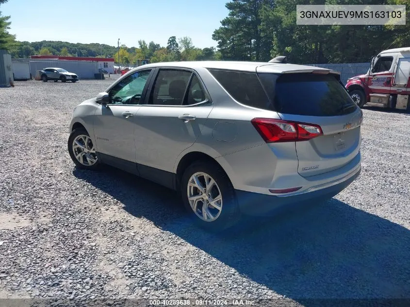 2021 Chevrolet Equinox Awd Lt VIN: 3GNAXUEV9MS163103 Lot: 40289638