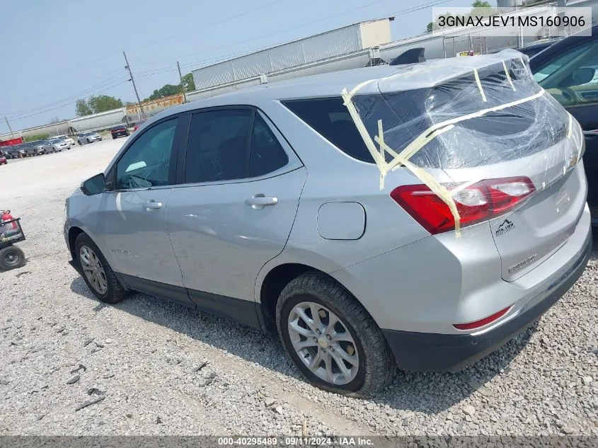 2021 Chevrolet Equinox Fwd 2Fl VIN: 3GNAXJEV1MS160906 Lot: 40295489