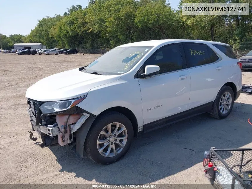 2021 Chevrolet Equinox Fwd Lt VIN: 2GNAXKEV0M6127741 Lot: 40312385