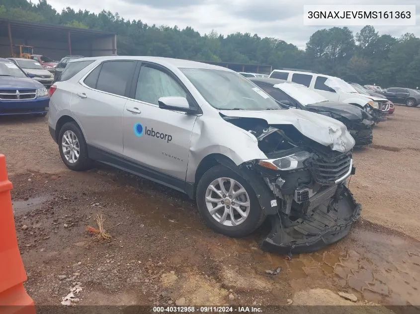 2021 Chevrolet Equinox Lt VIN: 3GNAXJEV5MS161363 Lot: 40312958