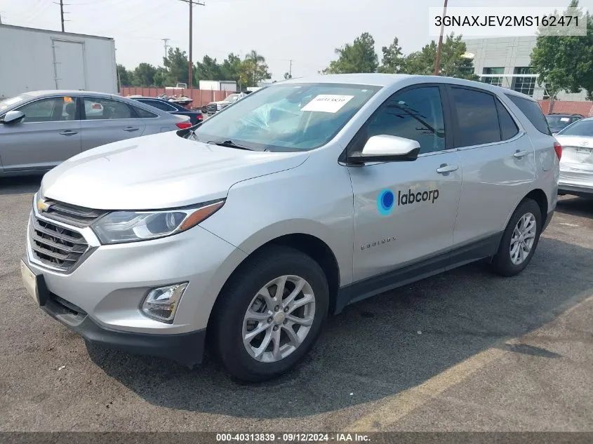 2021 Chevrolet Equinox Fwd 2Fl VIN: 3GNAXJEV2MS162471 Lot: 40313839