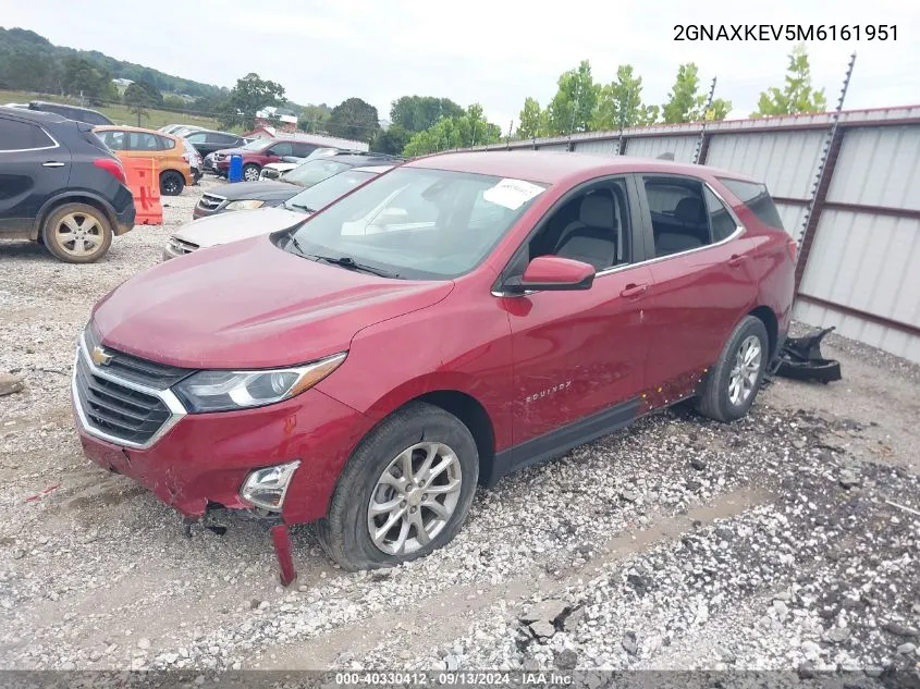 2021 Chevrolet Equinox Lt VIN: 2GNAXKEV5M6161951 Lot: 40330412