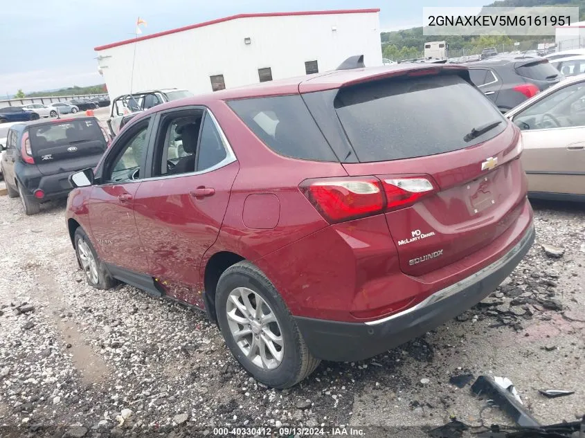 2021 Chevrolet Equinox Lt VIN: 2GNAXKEV5M6161951 Lot: 40330412