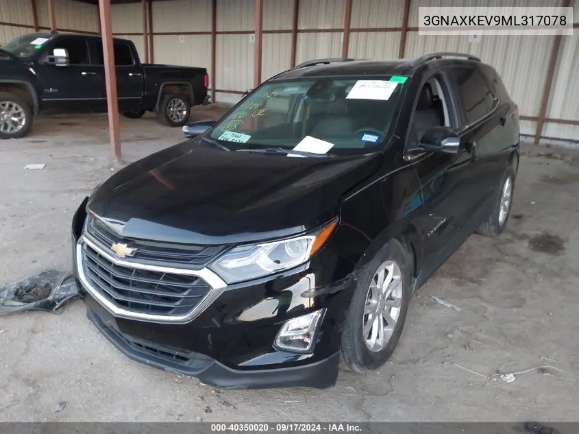 3GNAXKEV9ML317078 2021 Chevrolet Equinox Fwd Lt