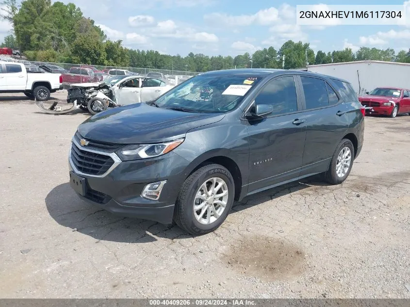 2021 Chevrolet Equinox Fwd Ls VIN: 2GNAXHEV1M6117304 Lot: 40409206