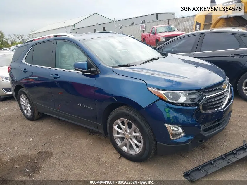 2021 Chevrolet Equinox Lt VIN: 3GNAXKEV5ML364575 Lot: 40441687