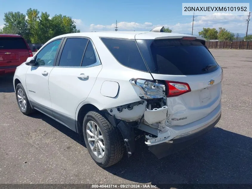 2021 Chevrolet Equinox Awd Lt VIN: 2GNAXUEVXM6101952 Lot: 40443714