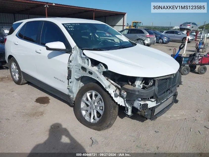 3GNAXKEV1MS123585 2021 Chevrolet Equinox Fwd Lt