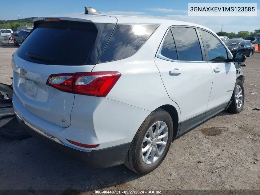 3GNAXKEV1MS123585 2021 Chevrolet Equinox Fwd Lt