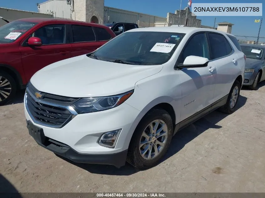 2021 Chevrolet Equinox Fwd Lt VIN: 2GNAXKEV3M6107788 Lot: 40457464