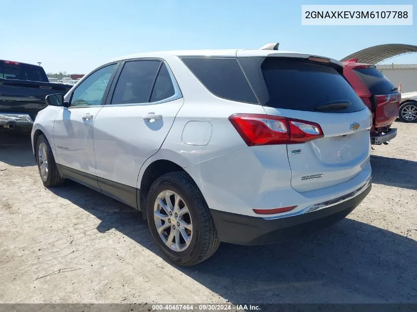 2021 Chevrolet Equinox Fwd Lt VIN: 2GNAXKEV3M6107788 Lot: 40457464