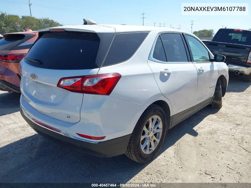 2021 Chevrolet Equinox Fwd Lt VIN: 2GNAXKEV3M6107788 Lot: 40457464