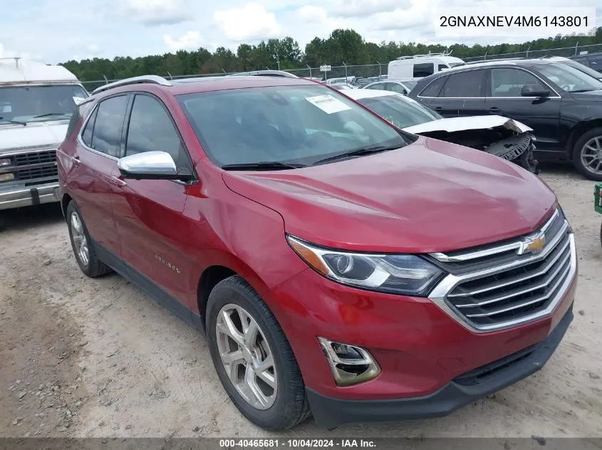 2021 Chevrolet Equinox Fwd Premier VIN: 2GNAXNEV4M6143801 Lot: 40465681