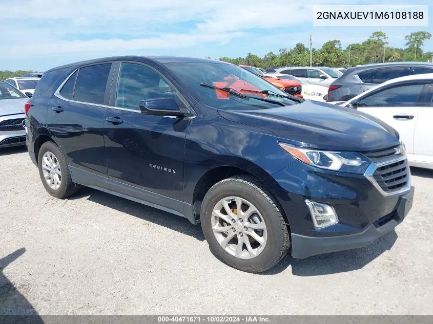 2021 Chevrolet Equinox Lt VIN: 2GNAXUEV1M6108188 Lot: 40471671