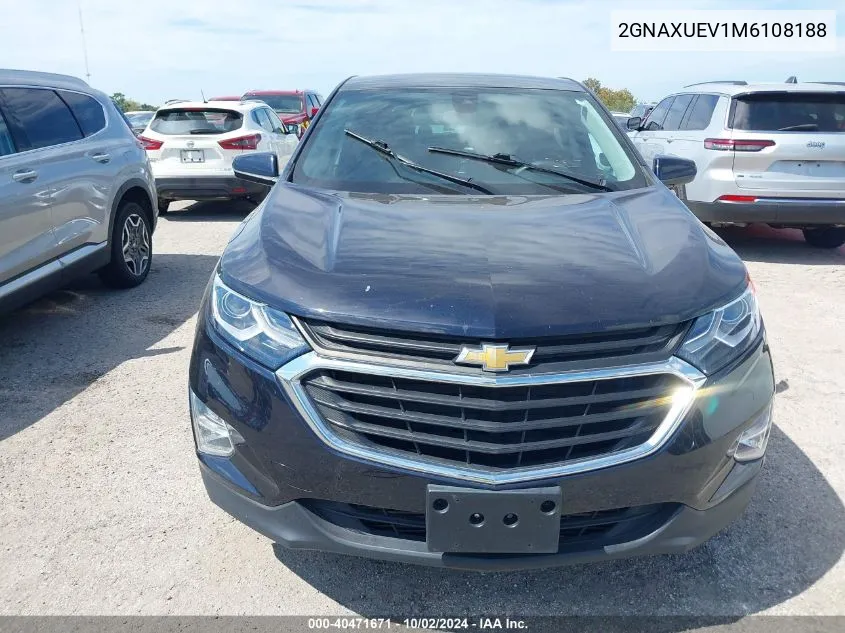 2021 Chevrolet Equinox Lt VIN: 2GNAXUEV1M6108188 Lot: 40471671