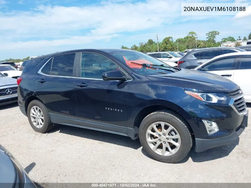 2021 Chevrolet Equinox Lt VIN: 2GNAXUEV1M6108188 Lot: 40471671