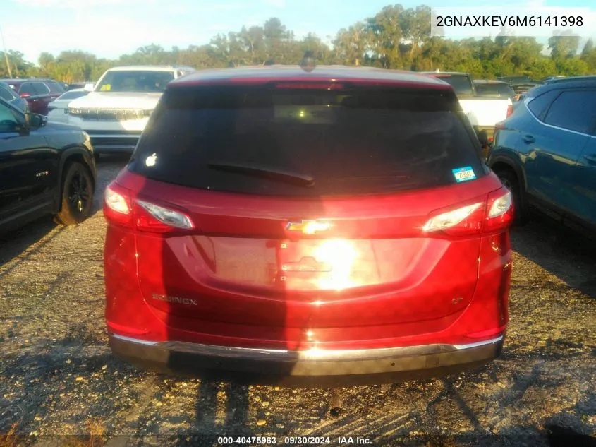 2021 Chevrolet Equinox Lt VIN: 2GNAXKEV6M6141398 Lot: 40475963