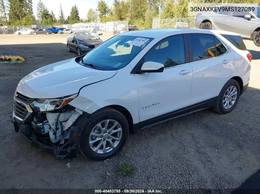 2021 Chevrolet Equinox Fwd Lt VIN: 3GNAXKEV9MS127089 Lot: 40483785