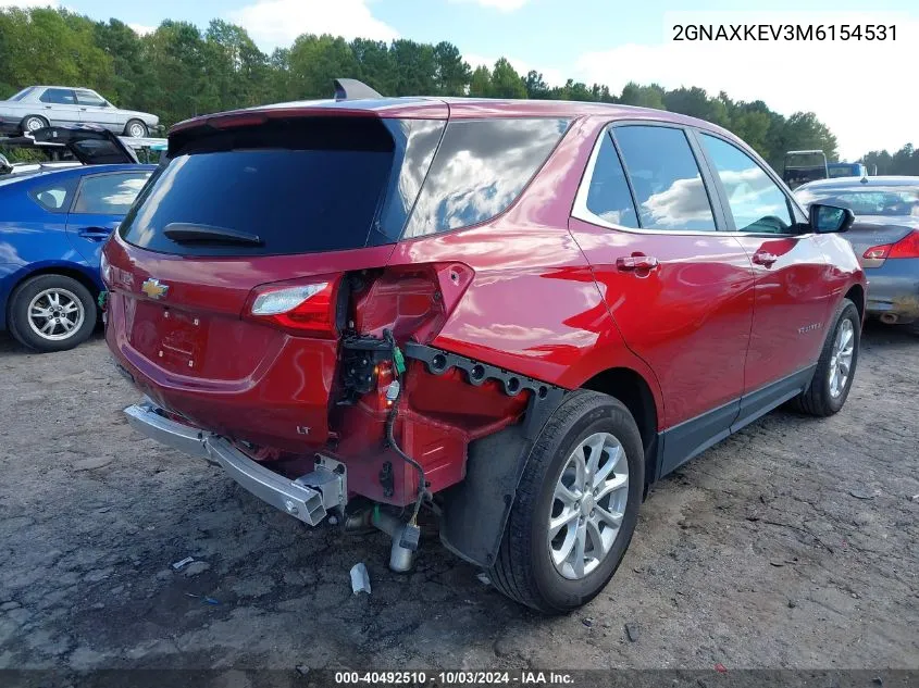 2021 Chevrolet Equinox Fwd Lt VIN: 2GNAXKEV3M6154531 Lot: 40492510