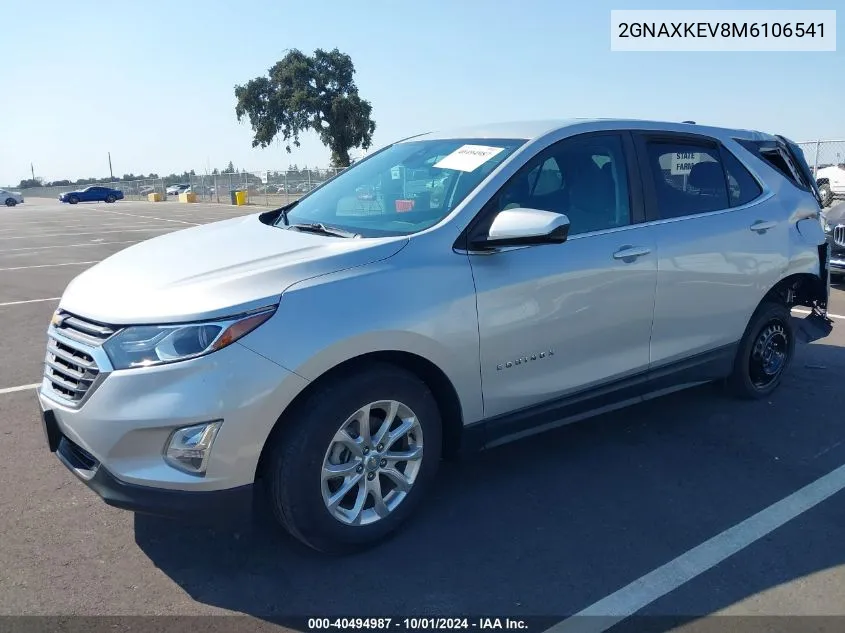 2021 Chevrolet Equinox Fwd Lt VIN: 2GNAXKEV8M6106541 Lot: 40494987