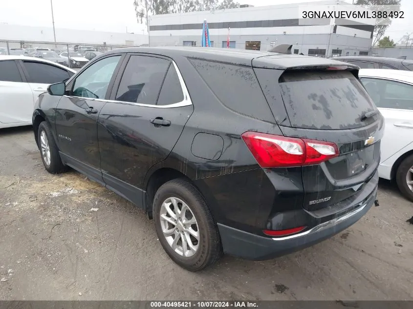 2021 Chevrolet Equinox Awd Lt VIN: 3GNAXUEV6ML388492 Lot: 40495421