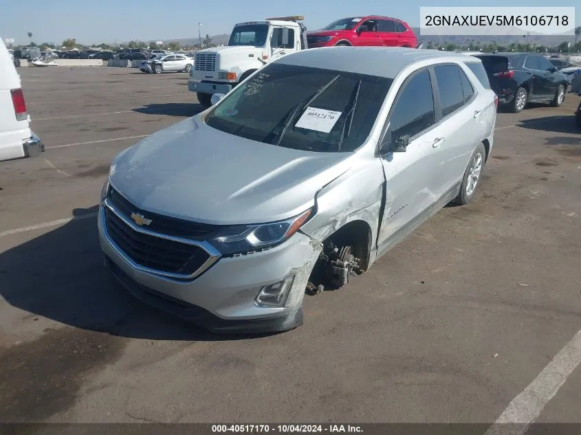 2GNAXUEV5M6106718 2021 Chevrolet Equinox Awd Lt