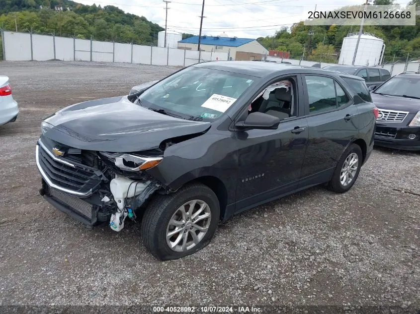 2021 Chevrolet Equinox Awd Ls VIN: 2GNAXSEV0M6126668 Lot: 40528092