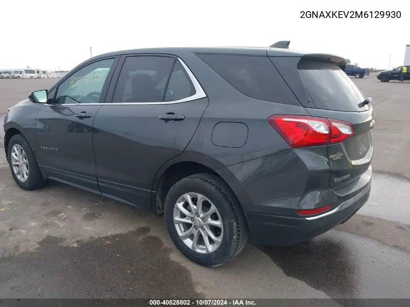 2021 Chevrolet Equinox Lt VIN: 2GNAXKEV2M6129930 Lot: 40528802