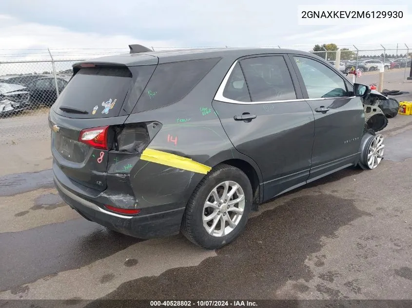 2021 Chevrolet Equinox Lt VIN: 2GNAXKEV2M6129930 Lot: 40528802