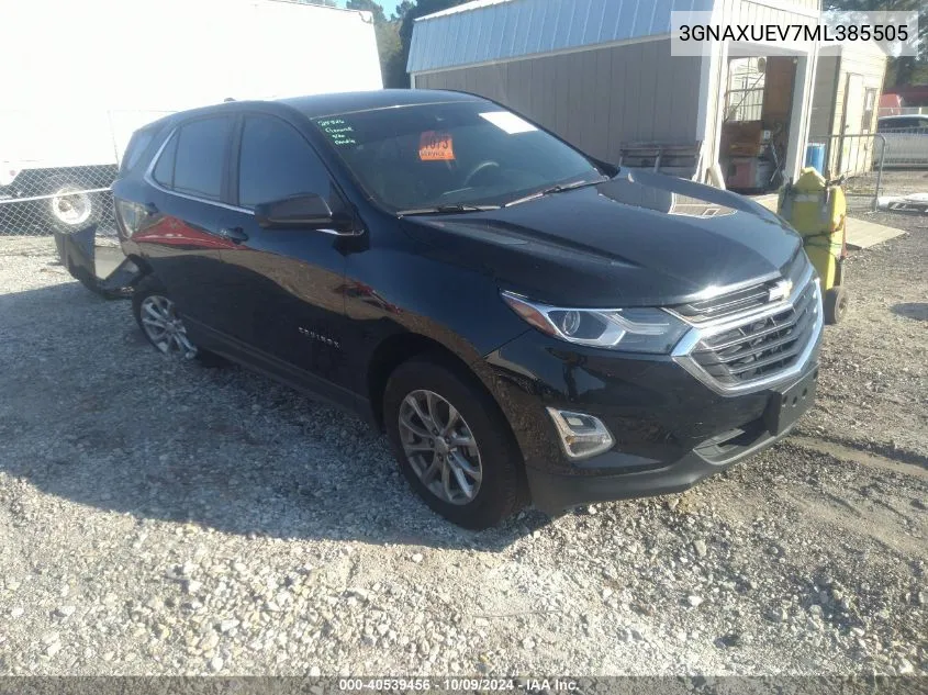 2021 Chevrolet Equinox Awd Lt VIN: 3GNAXUEV7ML385505 Lot: 40539456