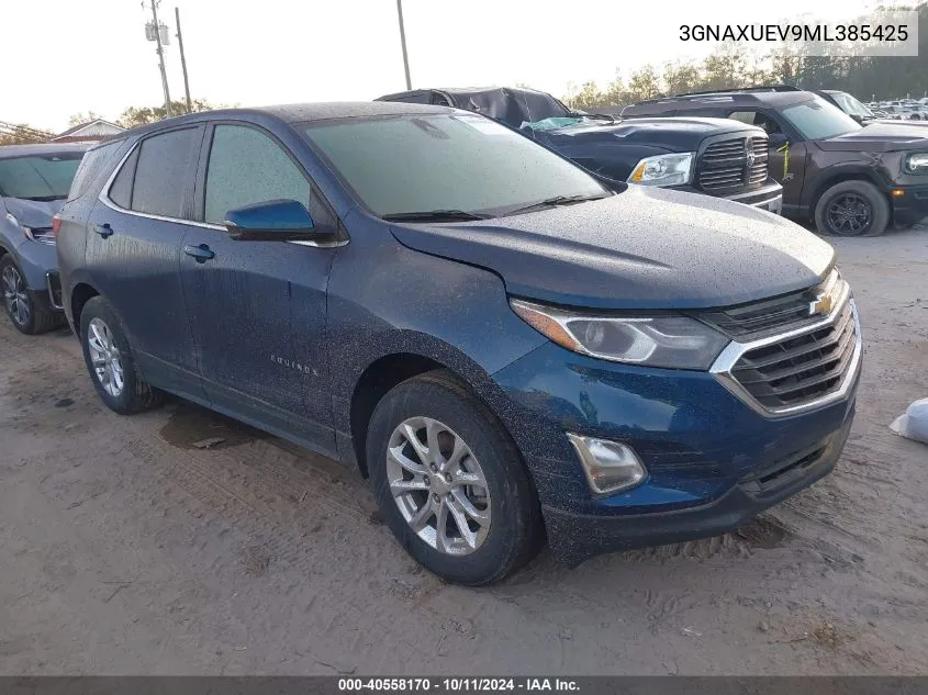 2021 Chevrolet Equinox Lt VIN: 3GNAXUEV9ML385425 Lot: 40558170