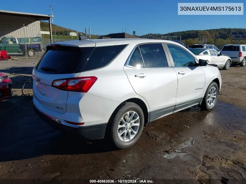 2021 Chevrolet Equinox Awd Lt VIN: 3GNAXUEV4MS175613 Lot: 40563036