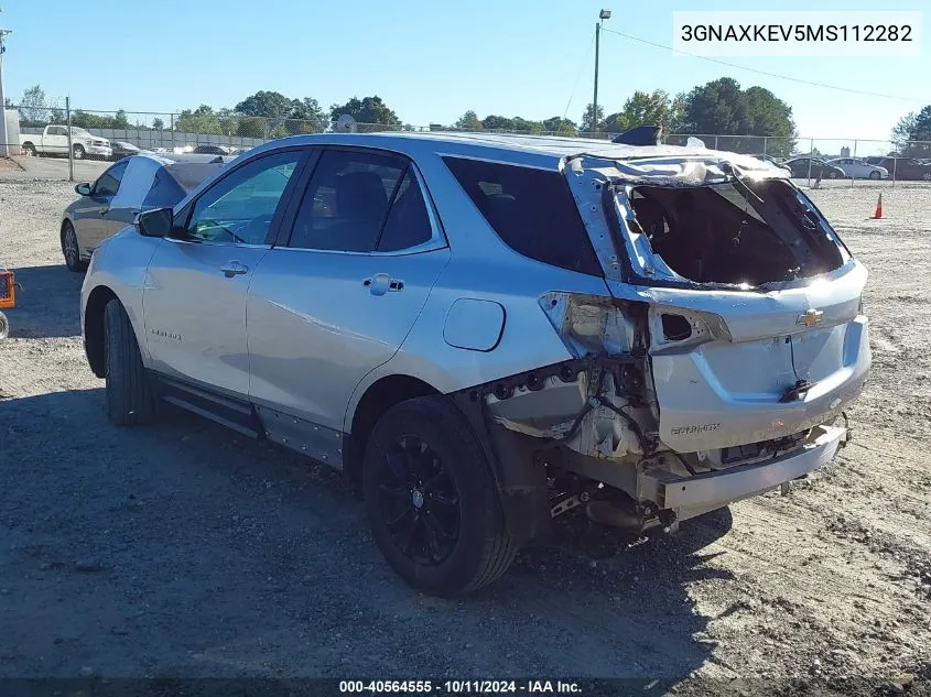 2021 Chevrolet Equinox Lt VIN: 3GNAXKEV5MS112282 Lot: 40564555