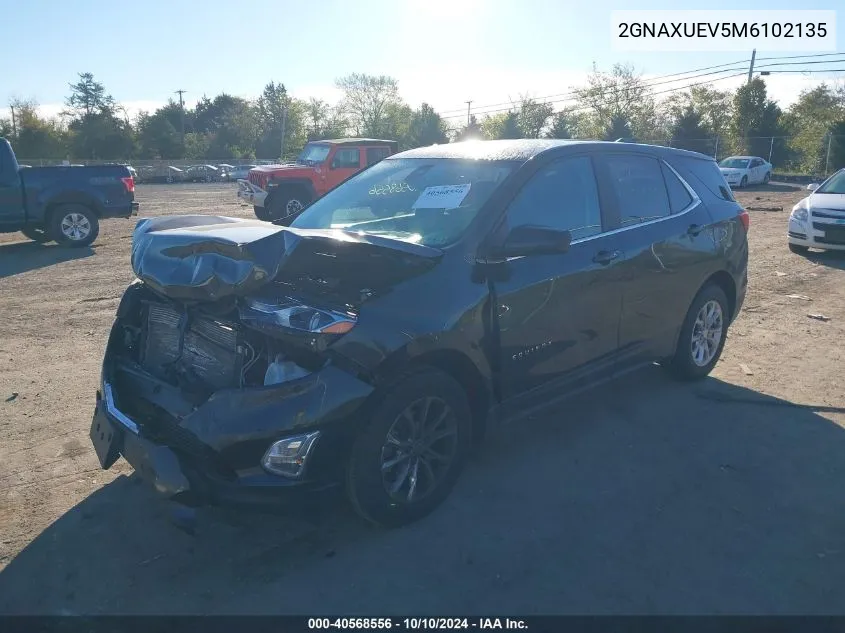 2GNAXUEV5M6102135 2021 Chevrolet Equinox Awd Lt