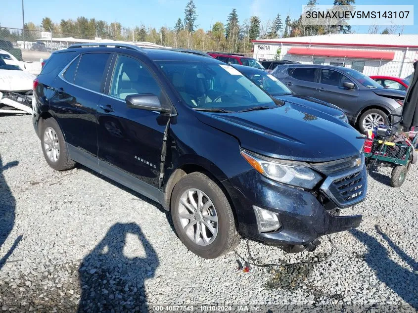 2021 Chevrolet Equinox Awd Lt VIN: 3GNAXUEV5MS143107 Lot: 40577549