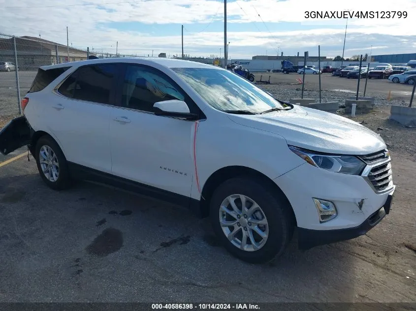 2021 Chevrolet Equinox Lt VIN: 3GNAXUEV4MS123799 Lot: 40586398