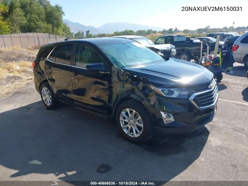 2021 Chevrolet Equinox Awd Lt VIN: 2GNAXUEV2M6150031 Lot: 40606538