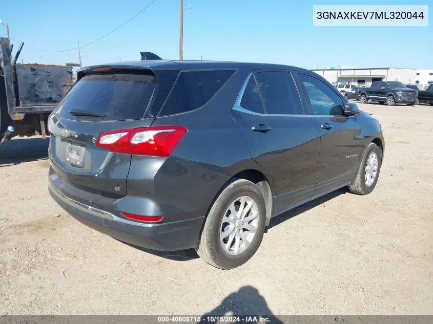 2021 Chevrolet Equinox Fwd Lt VIN: 3GNAXKEV7ML320044 Lot: 40608715