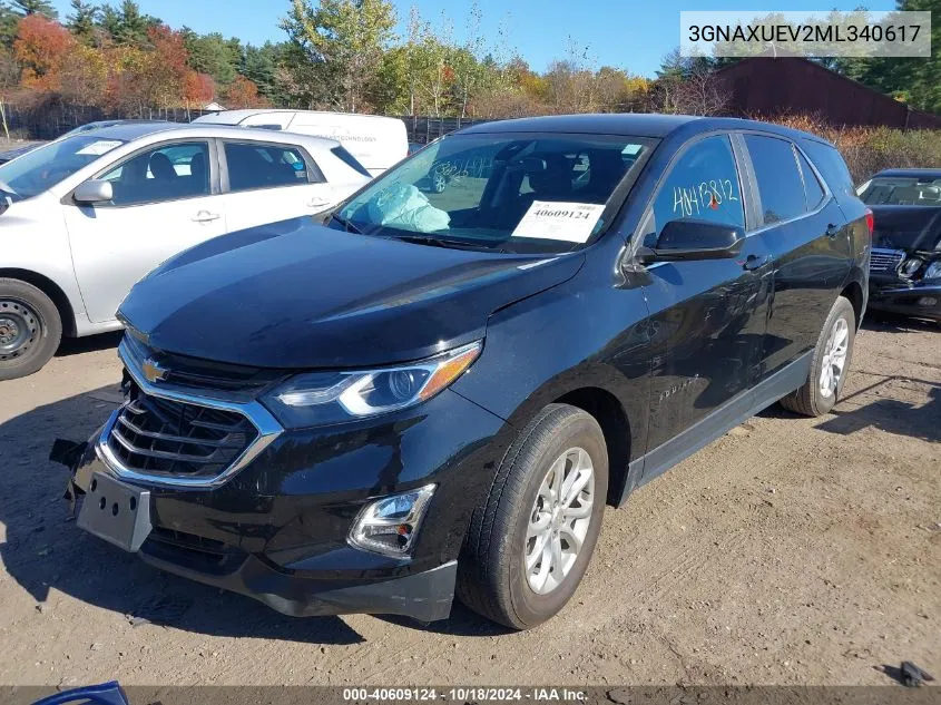 2021 Chevrolet Equinox Awd Lt VIN: 3GNAXUEV2ML340617 Lot: 40609124