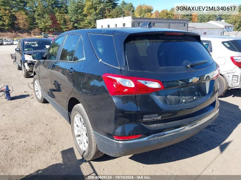 2021 Chevrolet Equinox Awd Lt VIN: 3GNAXUEV2ML340617 Lot: 40609124