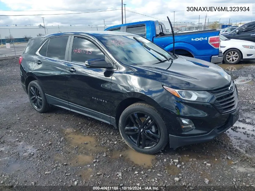 2021 Chevrolet Equinox Awd Lt VIN: 3GNAXUEV6ML323934 Lot: 40611185