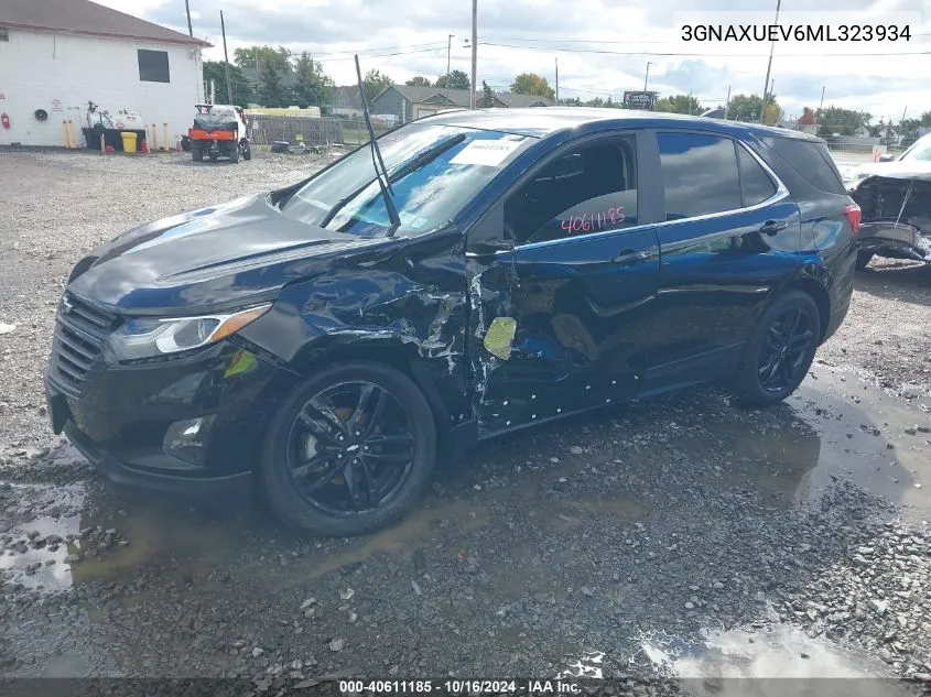 2021 Chevrolet Equinox Awd Lt VIN: 3GNAXUEV6ML323934 Lot: 40611185