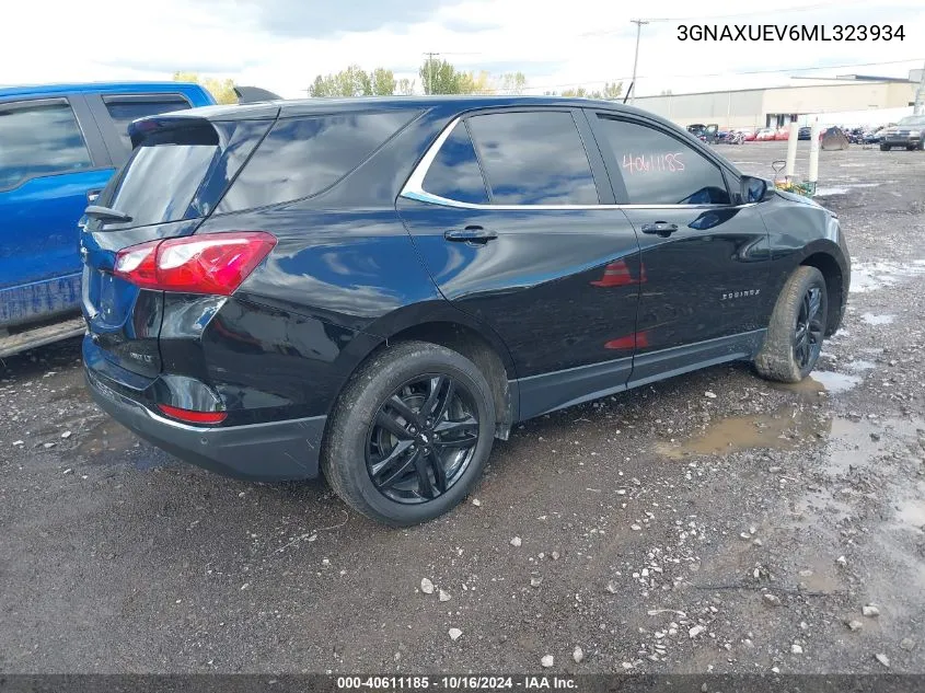 2021 Chevrolet Equinox Awd Lt VIN: 3GNAXUEV6ML323934 Lot: 40611185