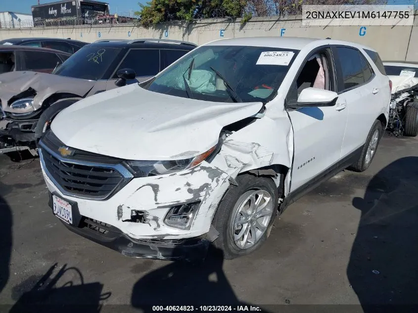 2021 Chevrolet Equinox Fwd Lt VIN: 2GNAXKEV1M6147755 Lot: 40624823