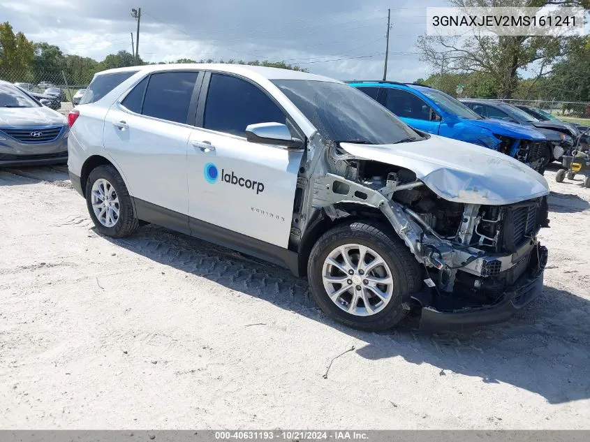 2021 Chevrolet Equinox Fwd 2Fl VIN: 3GNAXJEV2MS161241 Lot: 40631193